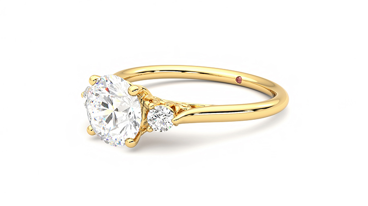 Taylor & Hart Thimble Round Engagement Ring 360 degree image 24