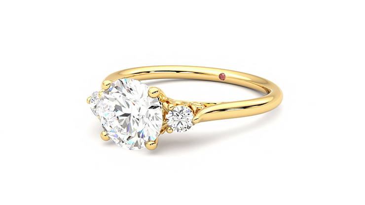 Taylor & Hart Thimble Round Engagement Ring 360 degree image 25