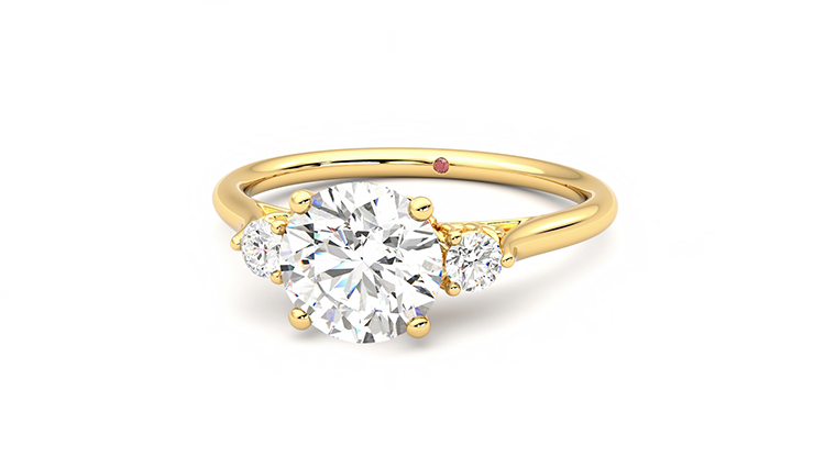 Taylor & Hart Thimble Round Engagement Ring 360 degree image 27