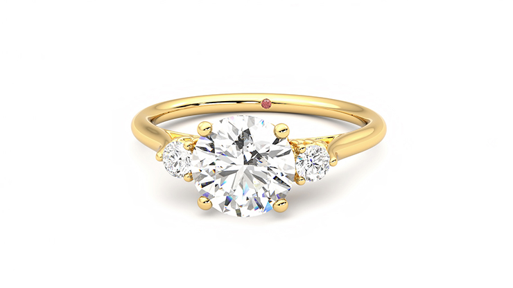 Taylor & Hart Thimble Round Engagement Ring 360 degree image 28
