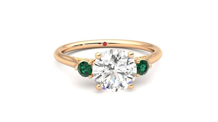 Taylor & Hart Thimble Round Engagement Ring 360 degree image 2