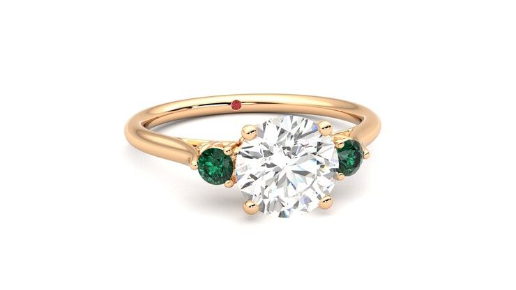 Taylor & Hart Thimble Round Engagement Ring 360 degree image 3