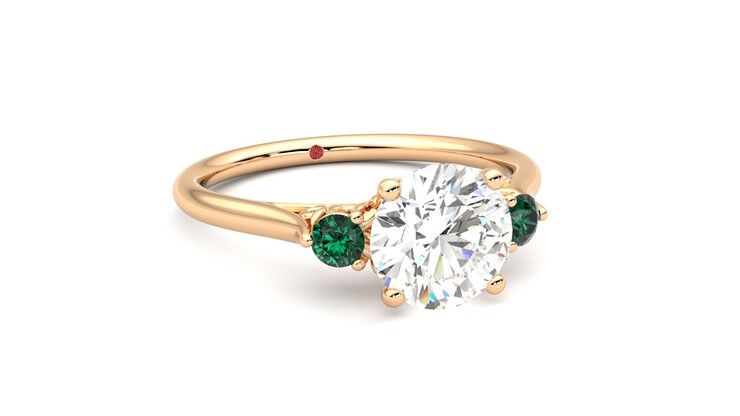 Taylor & Hart Thimble Round Engagement Ring 360 degree image 4
