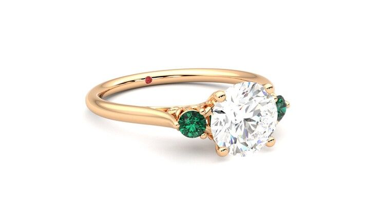 Taylor & Hart Thimble Round Engagement Ring 360 degree image 5