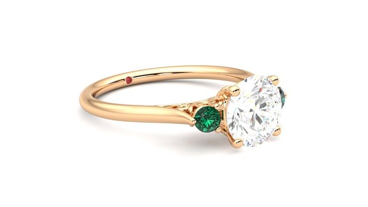 Taylor & Hart Thimble Round Engagement Ring 360 degree image 6