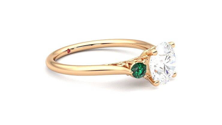 Taylor & Hart Thimble Round Engagement Ring 360 degree image 7