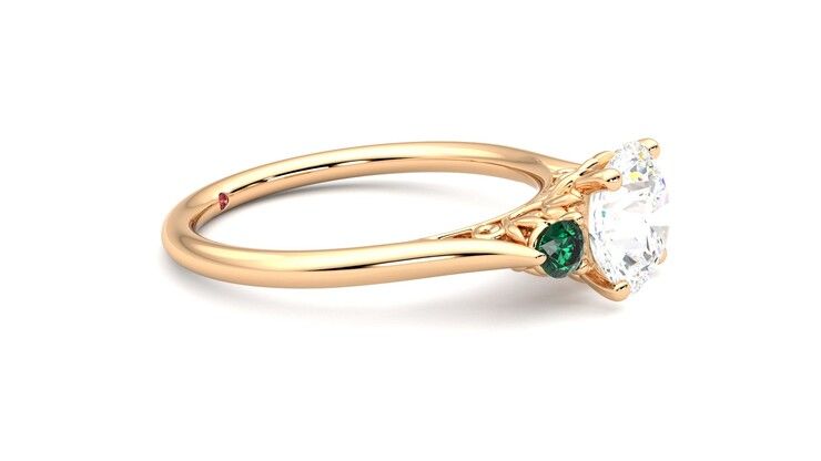 Taylor & Hart Thimble Round Engagement Ring 360 degree image 8