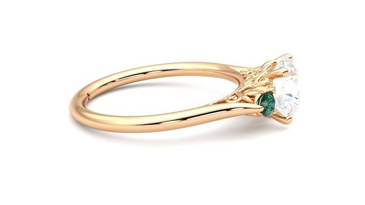 Taylor & Hart Thimble Round Engagement Ring 360 degree image 9