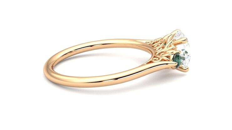 Taylor & Hart Thimble Round Engagement Ring 360 degree image 10