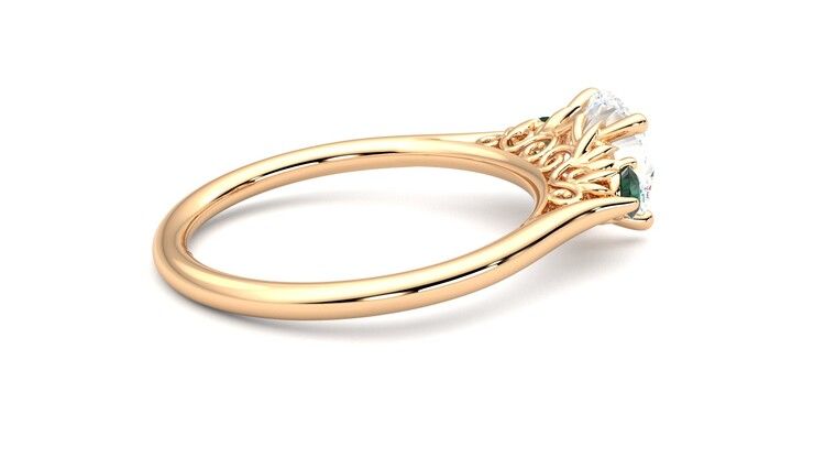Taylor & Hart Thimble Round Engagement Ring 360 degree image 11