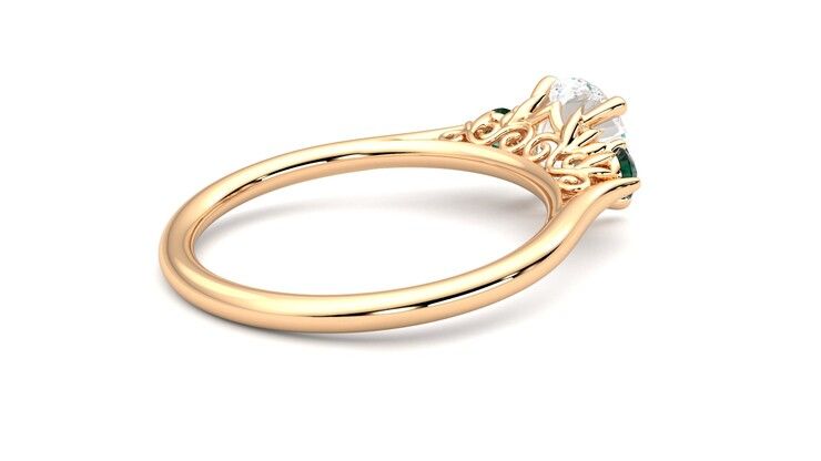 Taylor & Hart Thimble Round Engagement Ring 360 degree image 12