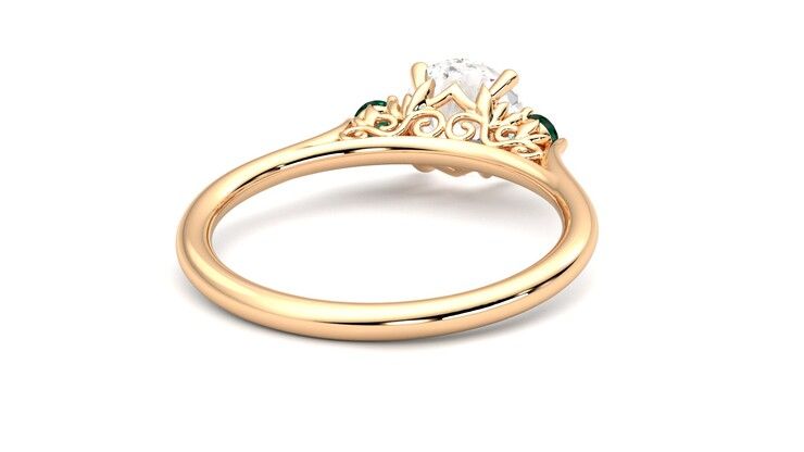 Taylor & Hart Thimble Round Engagement Ring 360 degree image 14