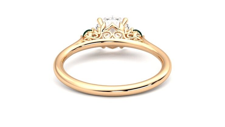 Taylor & Hart Thimble Round Engagement Ring 360 degree image 15