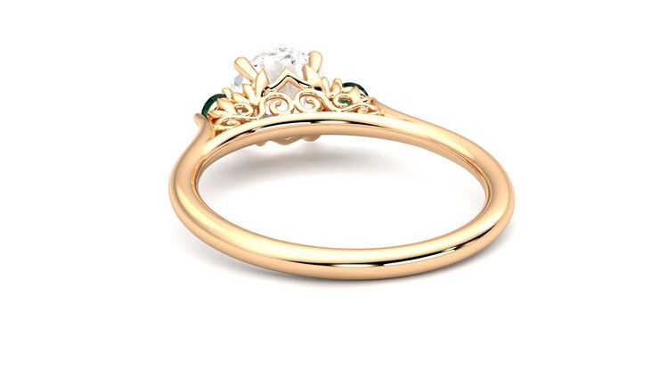 Taylor & Hart Thimble Round Engagement Ring 360 degree image 16