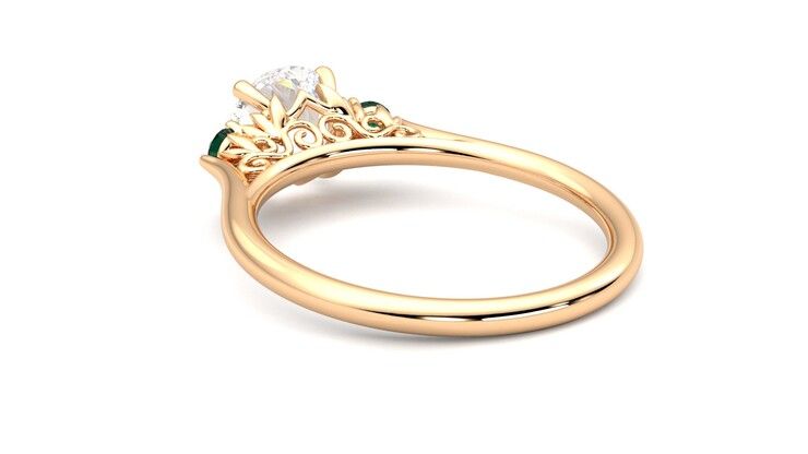 Taylor & Hart Thimble Round Engagement Ring 360 degree image 17