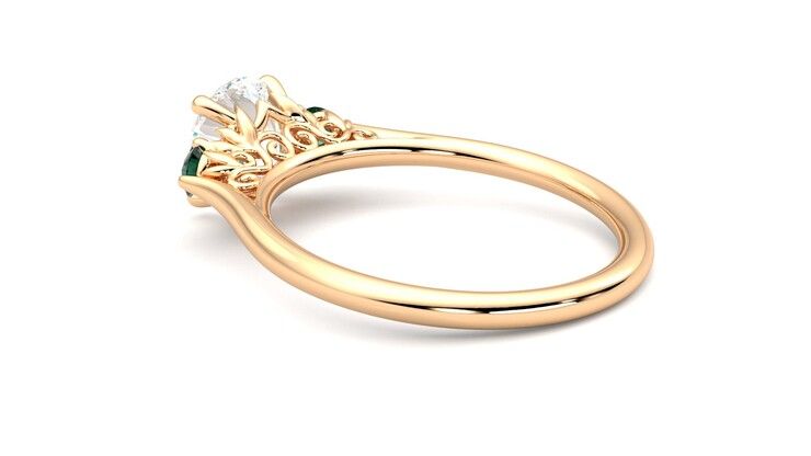 Taylor & Hart Thimble Round Engagement Ring 360 degree image 18