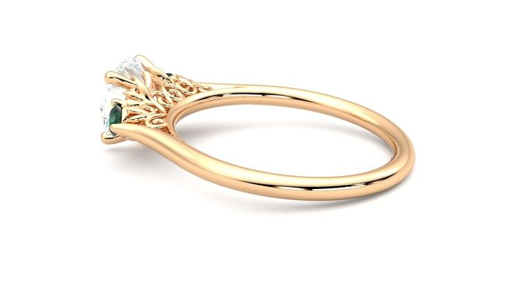 Taylor & Hart Thimble Round Engagement Ring 360 degree image 19