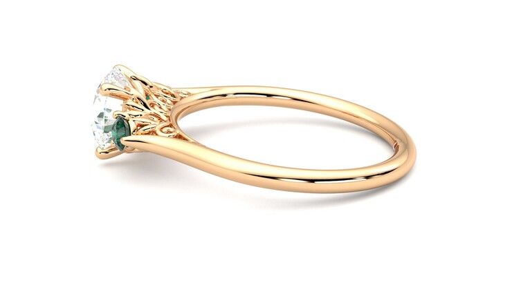 Taylor & Hart Thimble Round Engagement Ring 360 degree image 20
