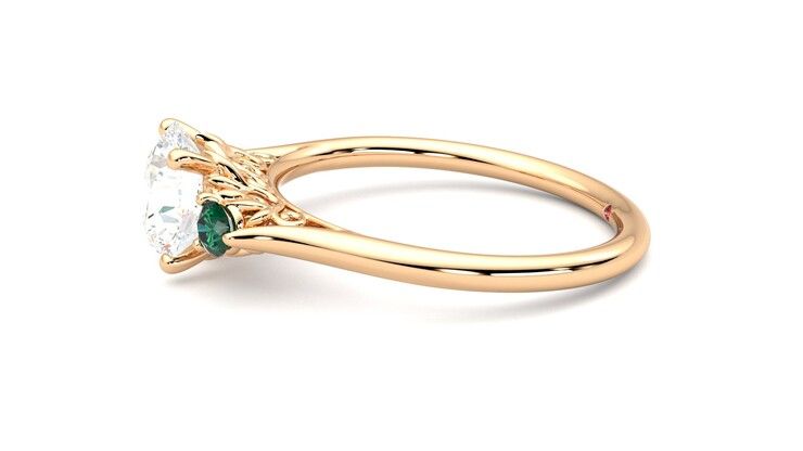 Taylor & Hart Thimble Round Engagement Ring 360 degree image 21