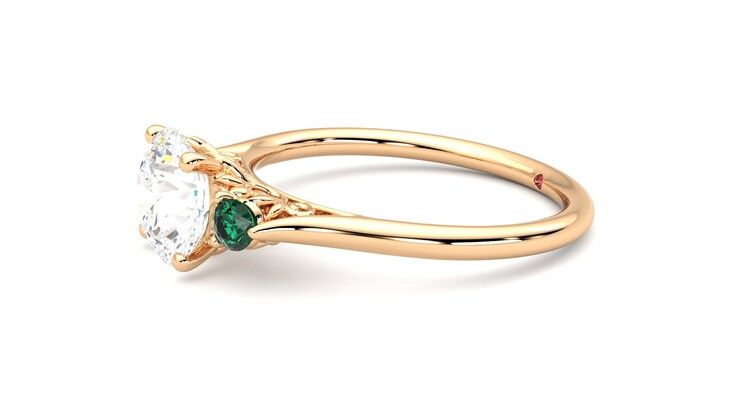 Taylor & Hart Thimble Round Engagement Ring 360 degree image 22