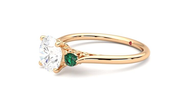 Taylor & Hart Thimble Round Engagement Ring 360 degree image 23