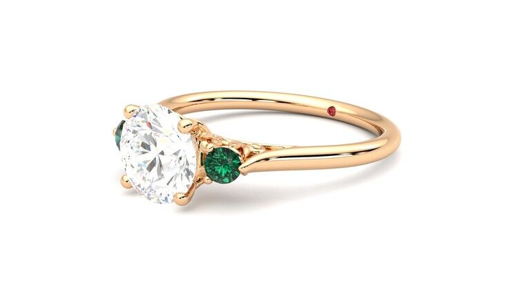 Taylor & Hart Thimble Round Engagement Ring 360 degree image 24