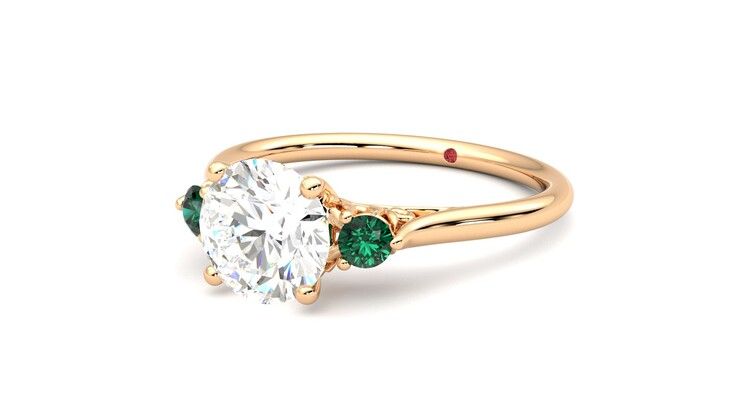 Taylor & Hart Thimble Round Engagement Ring 360 degree image 25