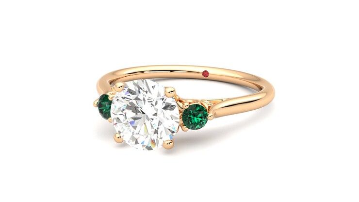 Taylor & Hart Thimble Round Engagement Ring 360 degree image 26