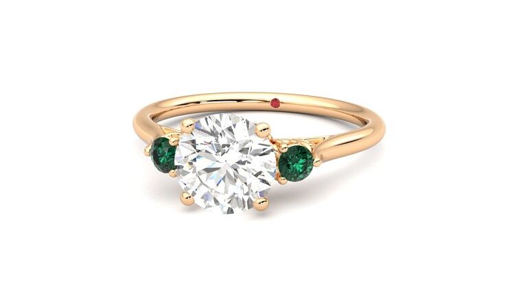 Taylor & Hart Thimble Round Engagement Ring 360 degree image 27