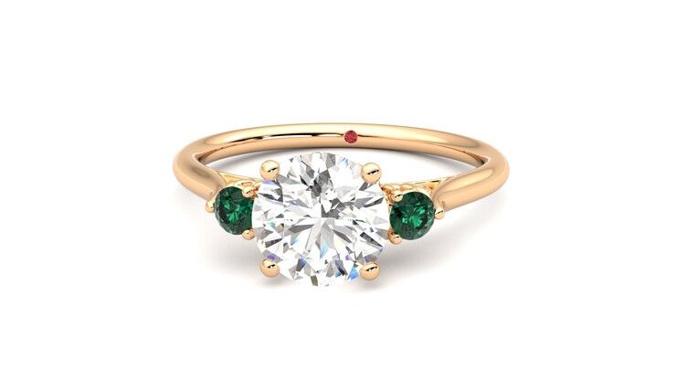 Taylor & Hart Thimble Round Engagement Ring 360 degree image 28