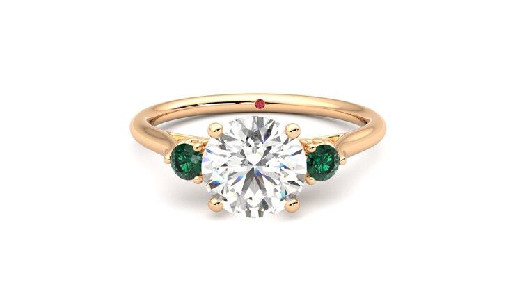 Taylor & Hart Thimble Round Engagement Ring 360 degree image 29
