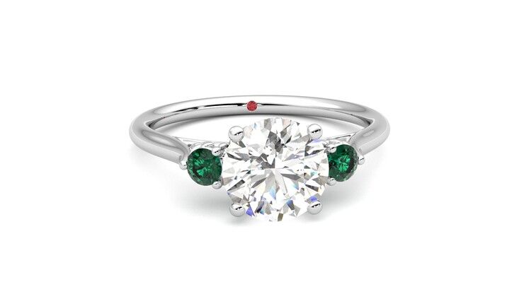 Taylor & Hart Thimble Round Engagement Ring 360 degree image 2