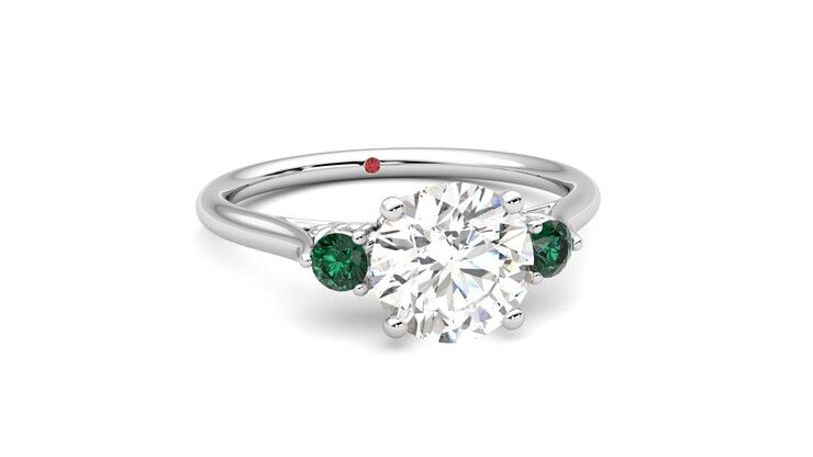 Taylor & Hart Thimble Round Engagement Ring 360 degree image 3