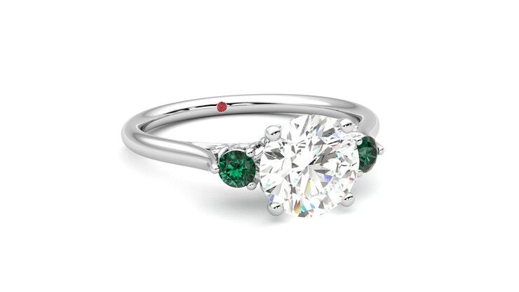 Taylor & Hart Thimble Round Engagement Ring 360 degree image 4