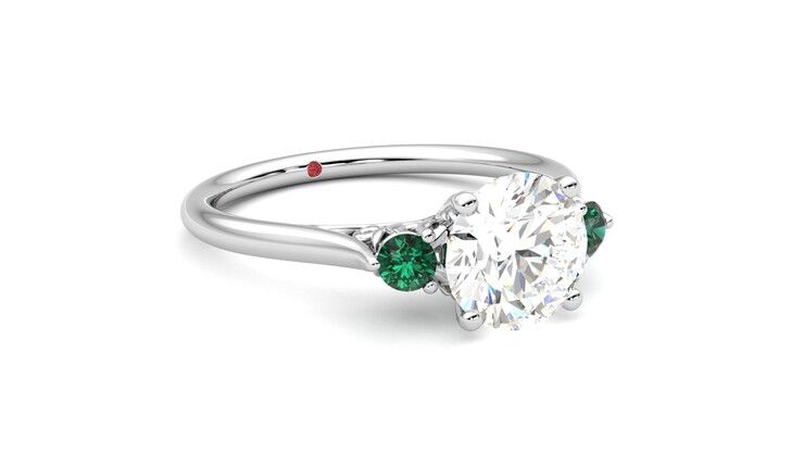 Taylor & Hart Thimble Round Engagement Ring 360 degree image 5