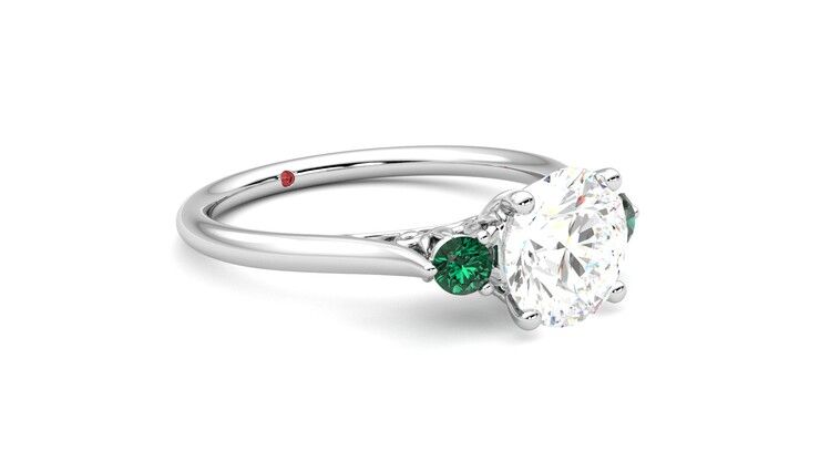 Taylor & Hart Thimble Round Engagement Ring 360 degree image 6