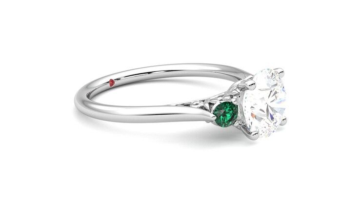 Taylor & Hart Thimble Round Engagement Ring 360 degree image 7