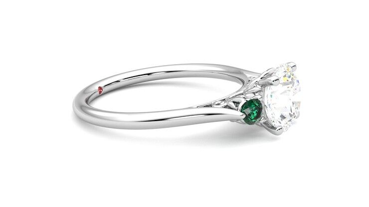 Taylor & Hart Thimble Round Engagement Ring 360 degree image 8