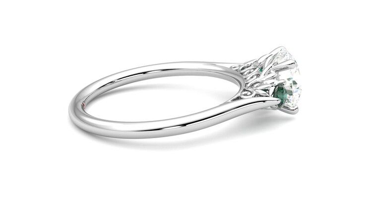 Taylor & Hart Thimble Round Engagement Ring 360 degree image 10