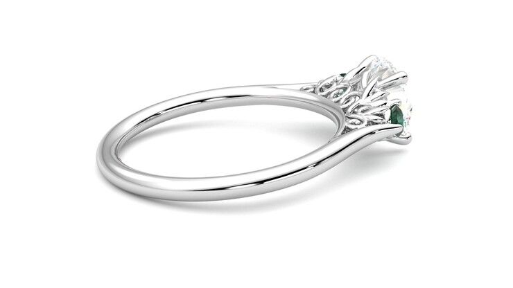 Taylor & Hart Thimble Round Engagement Ring 360 degree image 11