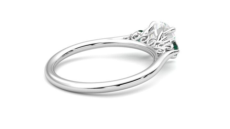 Taylor & Hart Thimble Round Engagement Ring 360 degree image 12