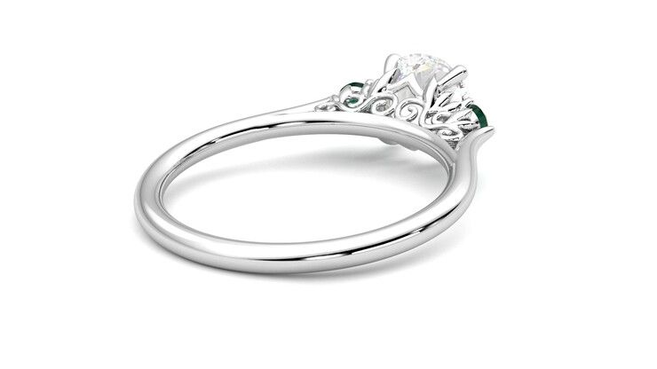 Taylor & Hart Thimble Round Engagement Ring 360 degree image 13
