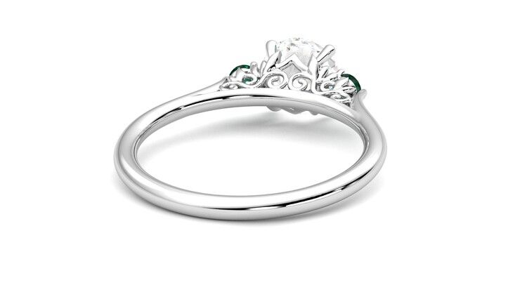 Taylor & Hart Thimble Round Engagement Ring 360 degree image 14