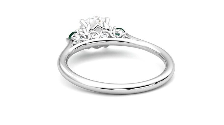 Taylor & Hart Thimble Round Engagement Ring 360 degree image 16