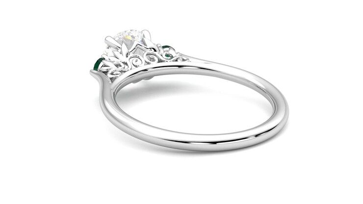 Taylor & Hart Thimble Round Engagement Ring 360 degree image 17