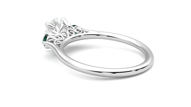 Taylor & Hart Thimble Round Engagement Ring 360 degree image 18