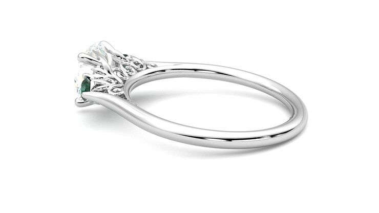 Taylor & Hart Thimble Round Engagement Ring 360 degree image 19