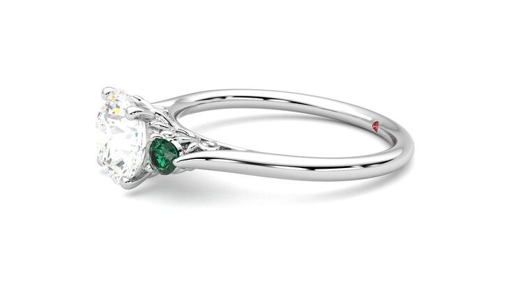 Taylor & Hart Thimble Round Engagement Ring 360 degree image 22