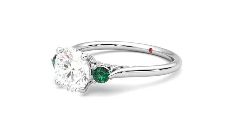 Taylor & Hart Thimble Round Engagement Ring 360 degree image 24