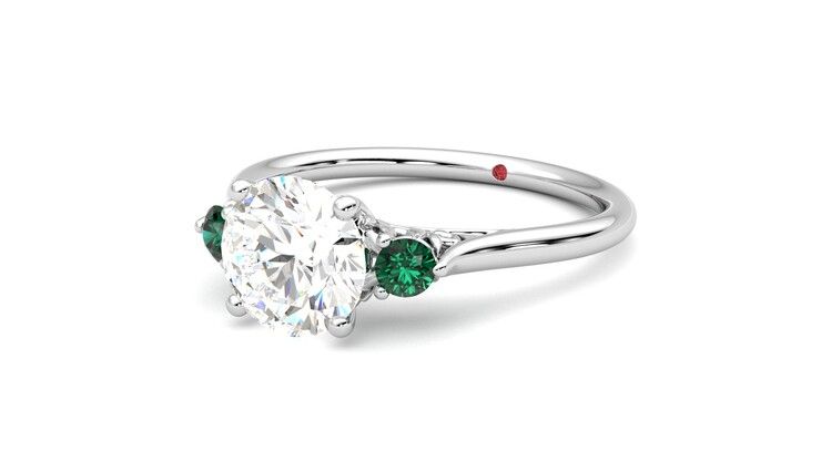 Taylor & Hart Thimble Round Engagement Ring 360 degree image 25